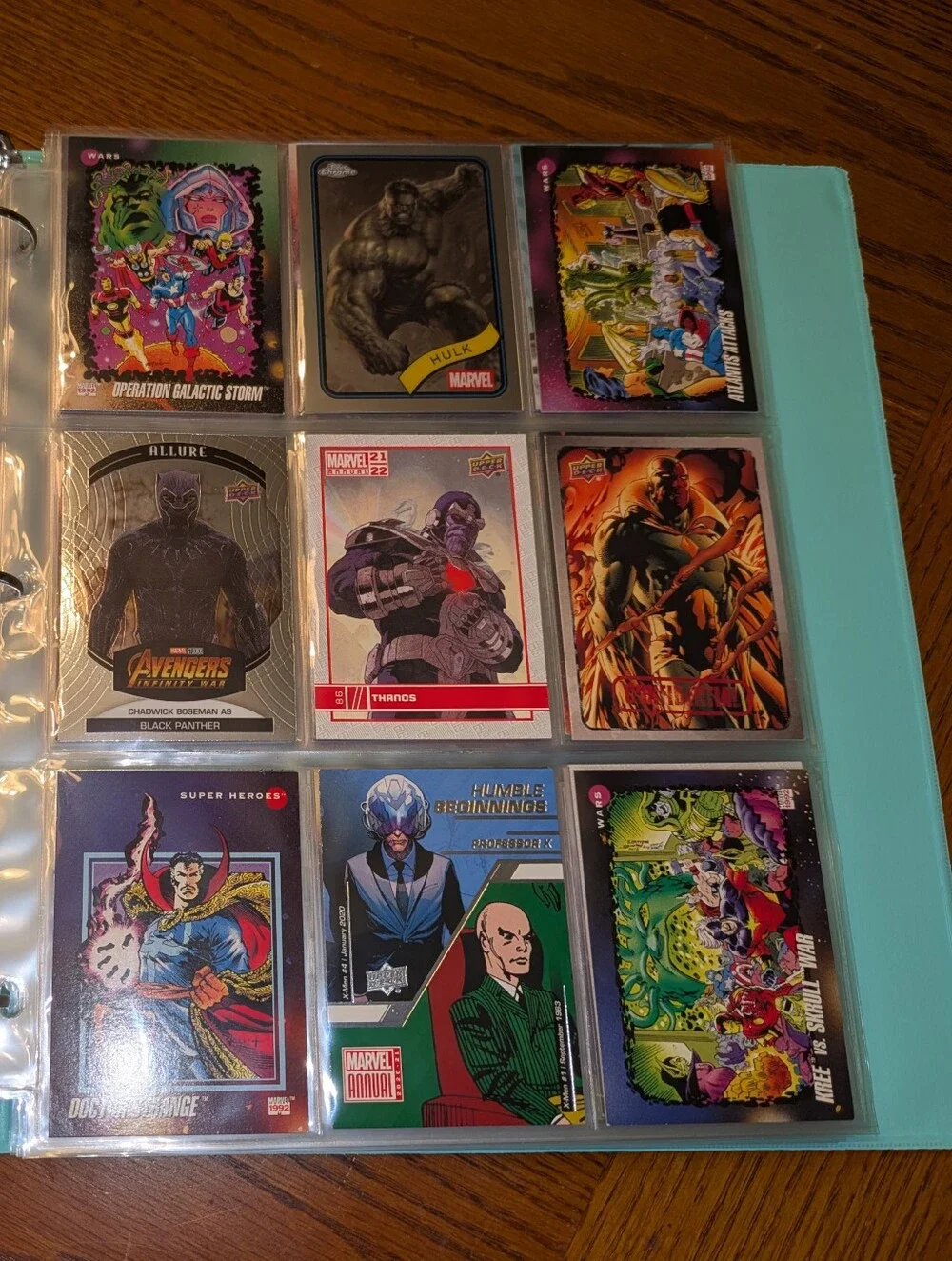 Marvel 100 Card Binder 🔥 Superheroes & Villains Trading Card Collection Lot